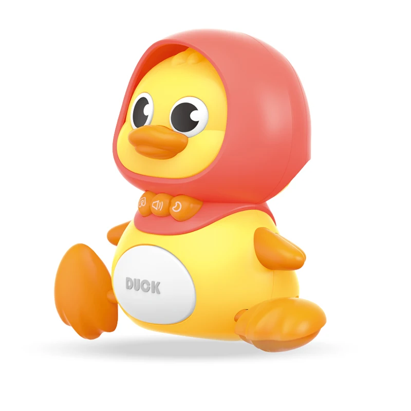 Soothing doll early education toy singing and dancing electric small duck climbing toy light up ducks toy for baby