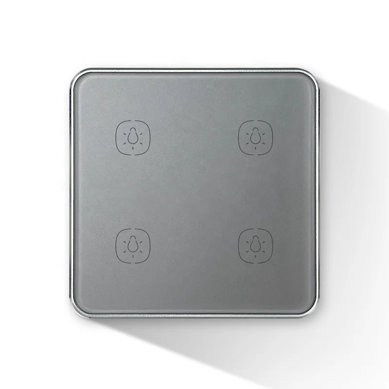 New AG glass touch switch EU 1/2/3/4 Gang wireless remote control switch Tuya ZigBee smart light switch
