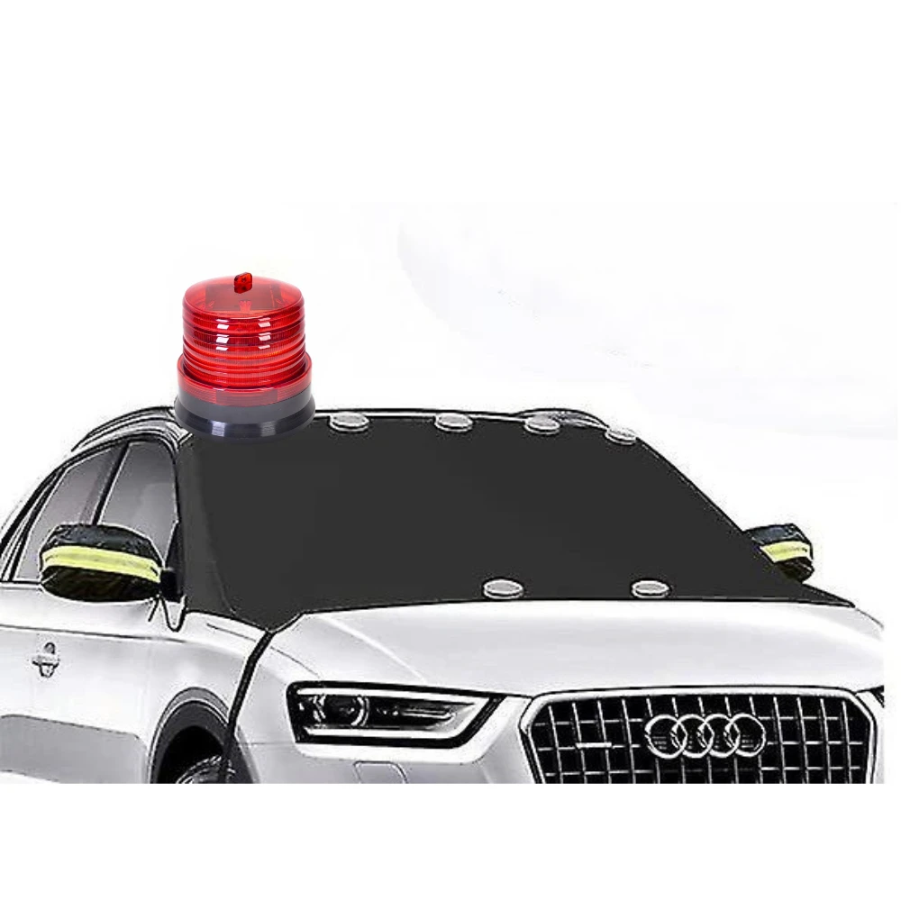 Solar LED Traffic Warning Light LED Beacon lashing Warning Lamp for Road Safety Emergency Flashing Car Safety Traffic Control