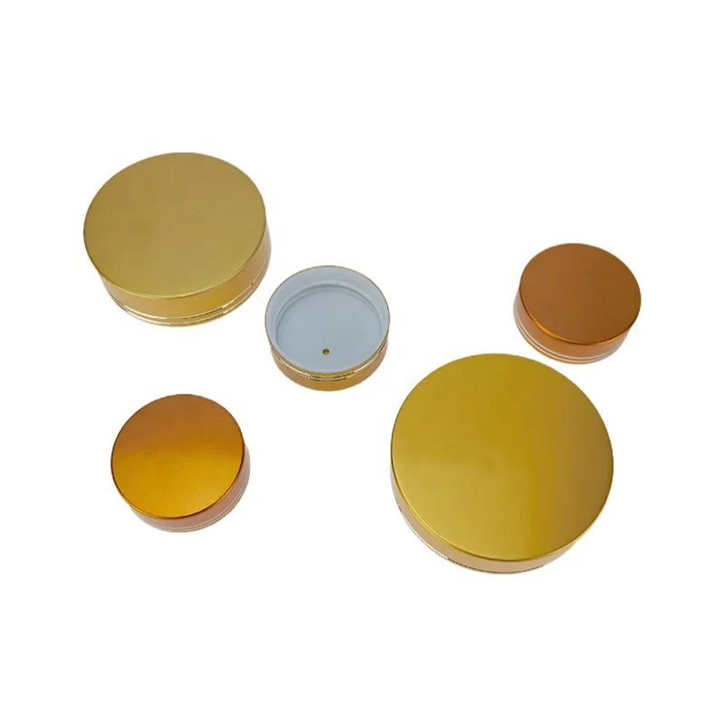 Metal Matte Gold Screw Bottle Cap For Jar 38/400 45/400 53/400 89/400 70/400 Threaded Tinplate Unishell Caps Metal Jar Lids