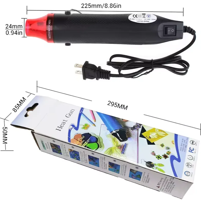 Best Selling 110V/220V/230V 300W US/UK Plug Hot Air Blower Mini Heat Air Gun For Solar Work