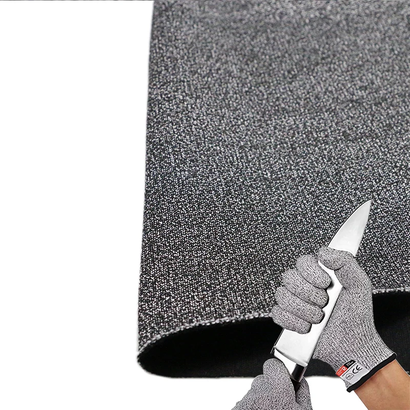 Пеньковая серая вязаная эластичная износостойкая ткань для защиты от резки рюкзак специальная униформа ткань