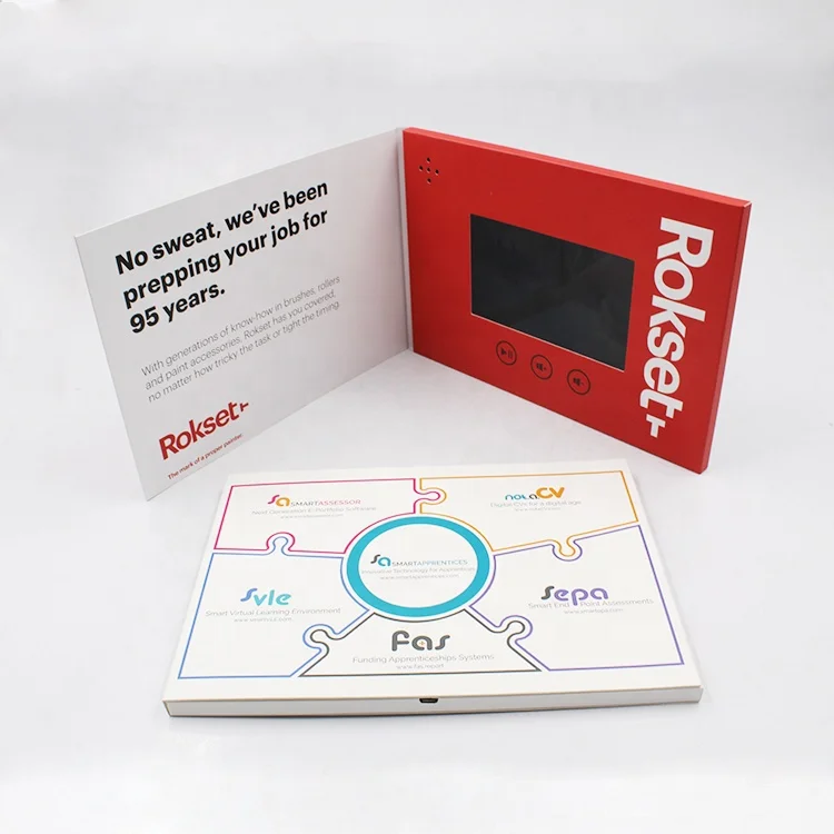 Chinese factory homemade lcd screen digital tft screen diy customized video box card book brochure 7 10 inch