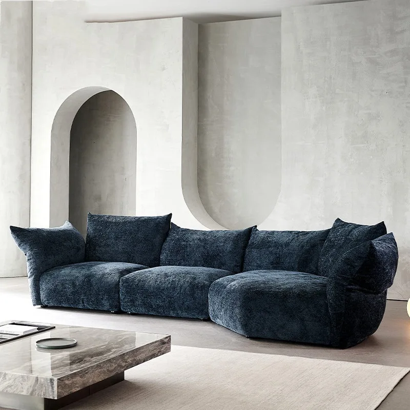 YASITE Light Luxury 1/2/3-seater L-shape Fabric Edra flower fashion Modern Sofa Set for Living Room furniture