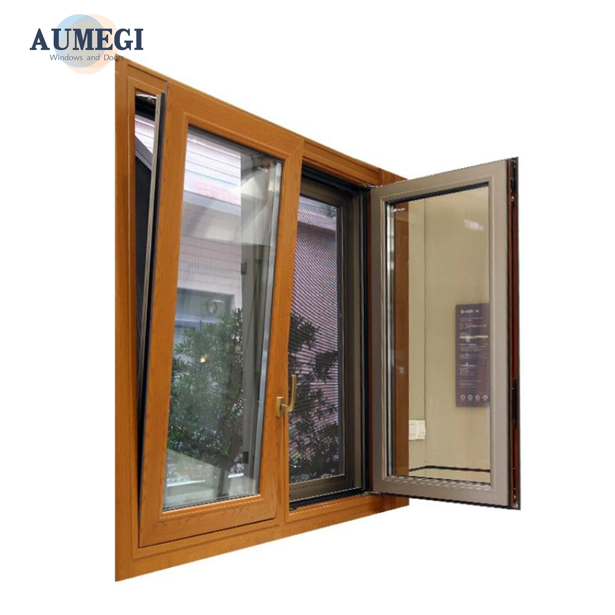 Aumegi Domestic Use Aluminum Casement Window For Home French Casement Window Tilt And Turn Windows