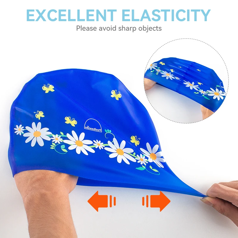 Eco-friendly Silicon Bathing Caps Adults Kids Customized Logo Swimming Hat Silicone Latex Free Flat Swim Cap