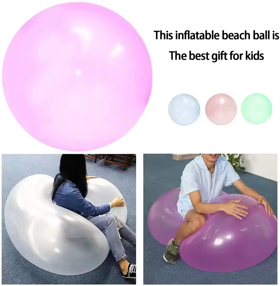 hot sell reusable water filled air filled double use High elasticity bubble ball giant water balloons