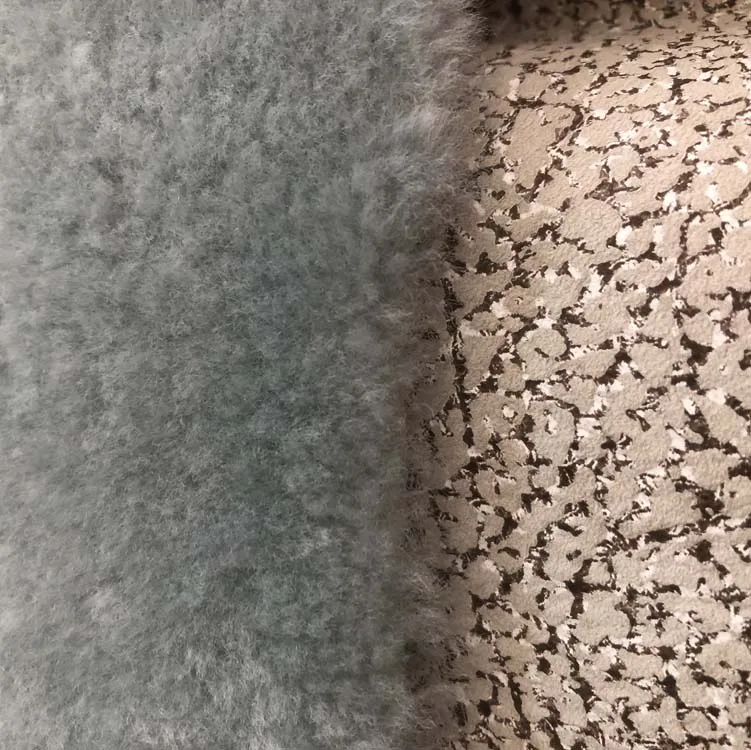 Animal skin sheepskin Characteristic printing fur fabric for clothing long fur for shoe lining  Curly Fur  Hide Straight wool