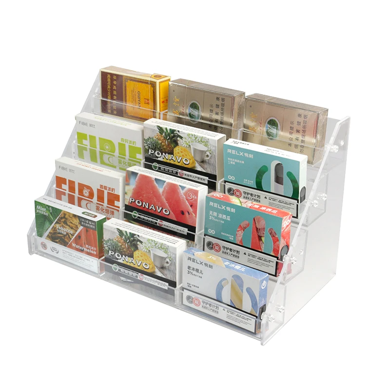OEM customized shop counter multi-layer acrylic display stand clear acrylic display rack