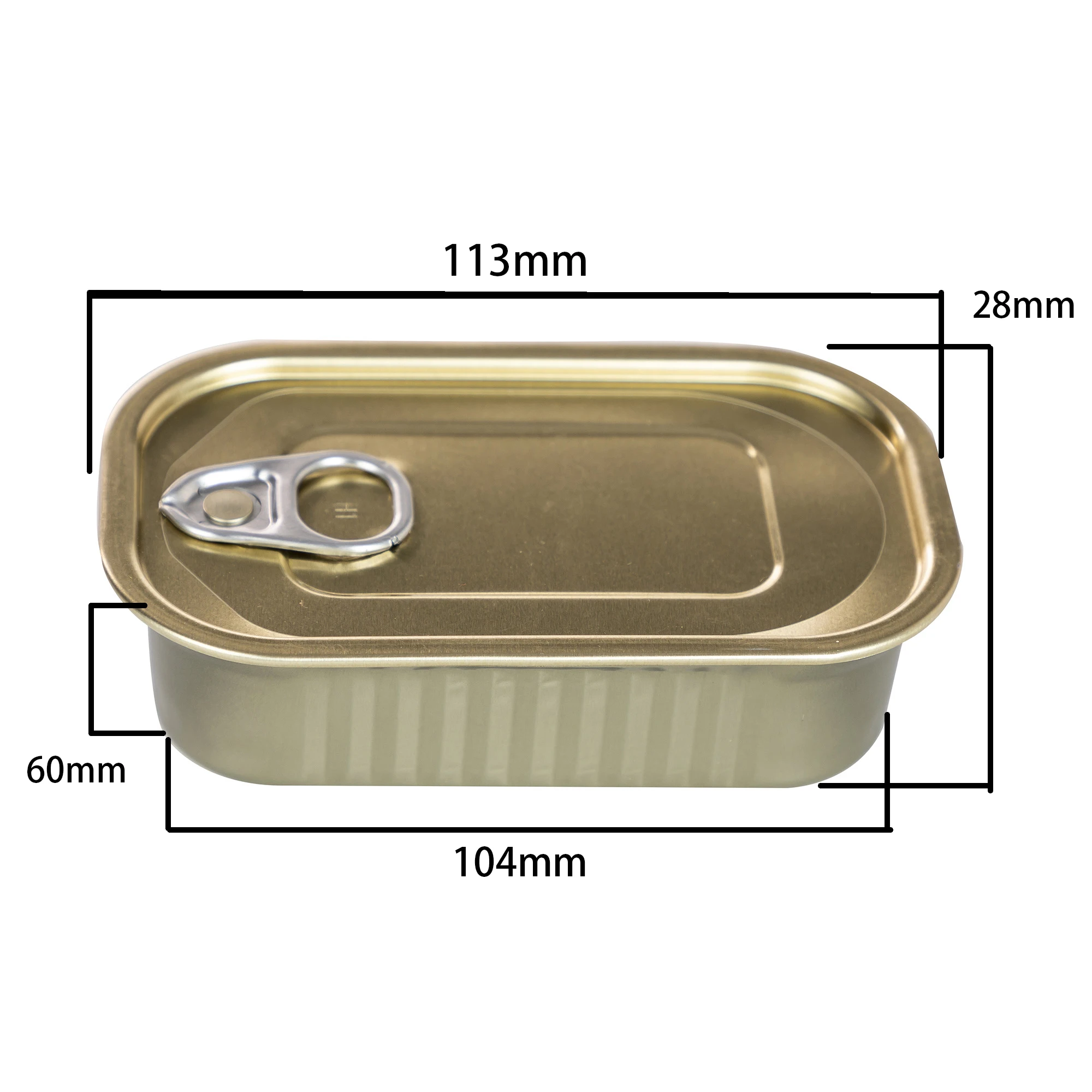 Высокое качество 311 # Sardines маленькая квадратная банка дешевая Консервированный Корм Для упаковки рыбы