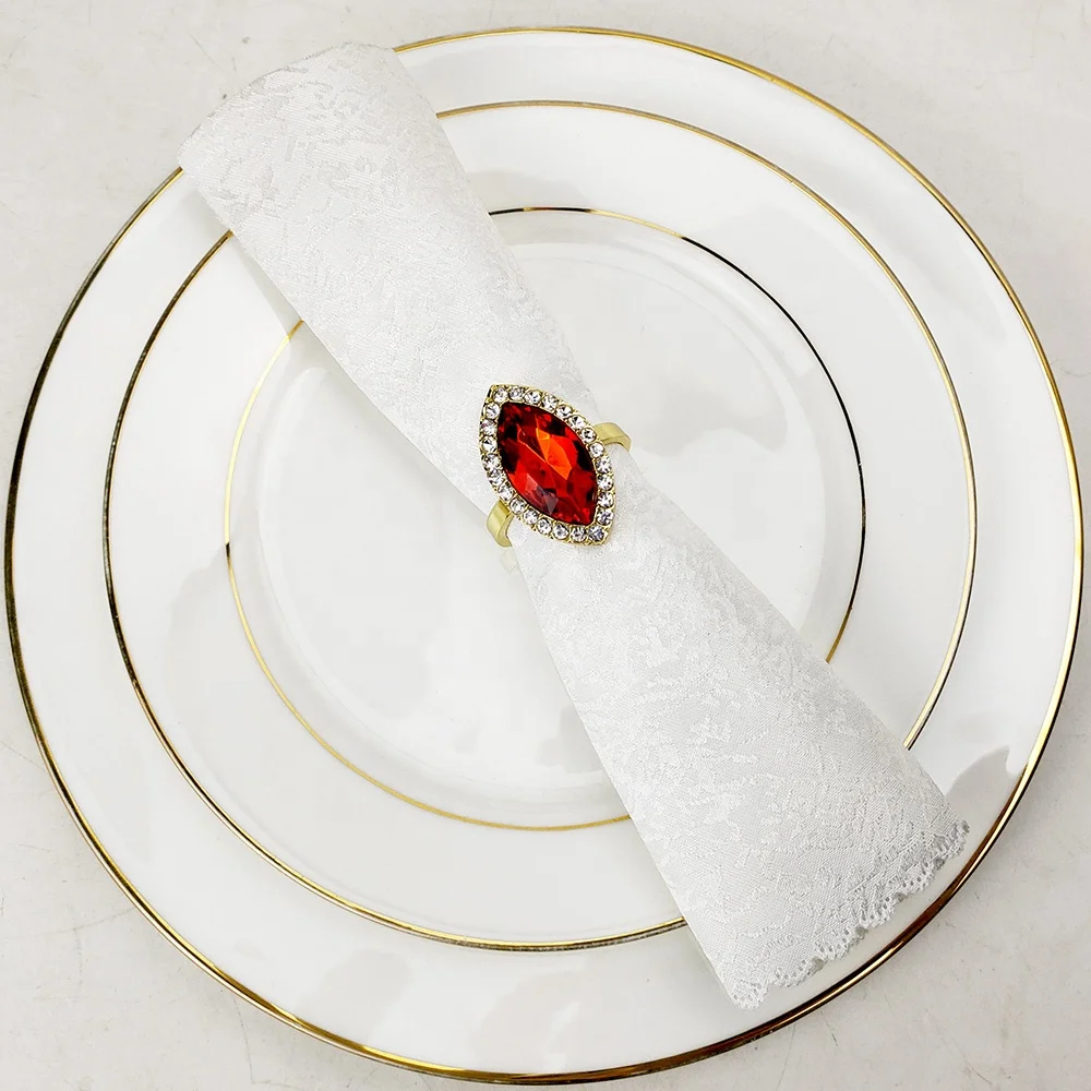 bling rhinestone napkin rings silver shuttle shape acrylic decor table napkin rings