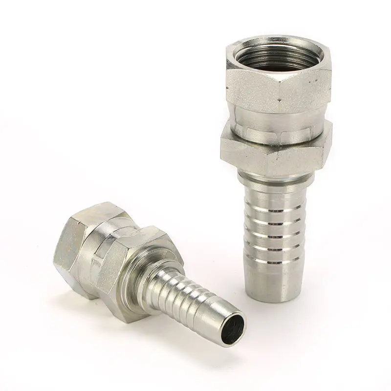 22611D OEM hydraulic pipe ferrule fittings BSP double hexagon rubber hose fittings