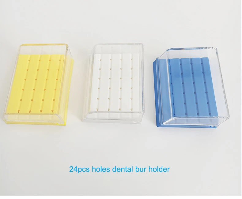 24 Holes Autoclavable Plastic Dental Bur Block Dental Bur Holder