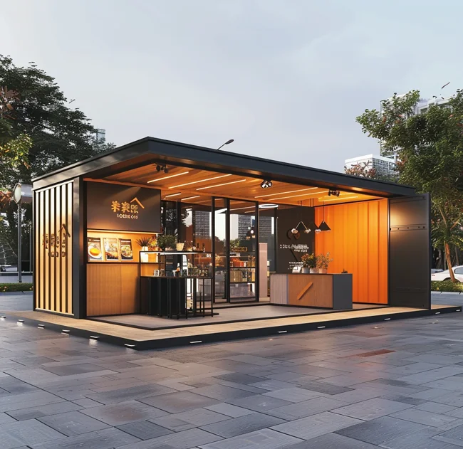 Container kiosk scenic spot ticket kiosk drink shop net red mobile vending kiosk park commercial street shops