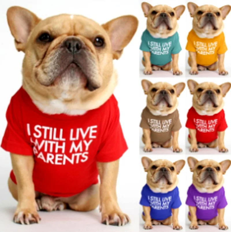 wholesale French bulldog pullover T-shirt pet clothes Teddy small dog Yingdou clothing  Pet casual Tshirt