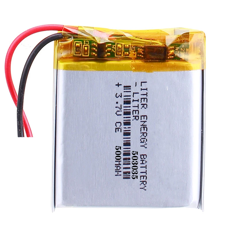 lithium battery 500mah 503035 rechargeable for GPS tracker