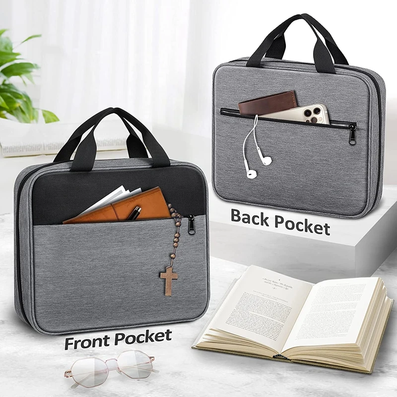 Custom High Quality Daily Bible Bag Case Protective Book Holder Bible Cover for Men
