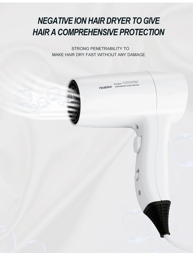 Heaidea Professional Salon Hair Dryer 1200W hanging hair blower for hotel home bathroom
