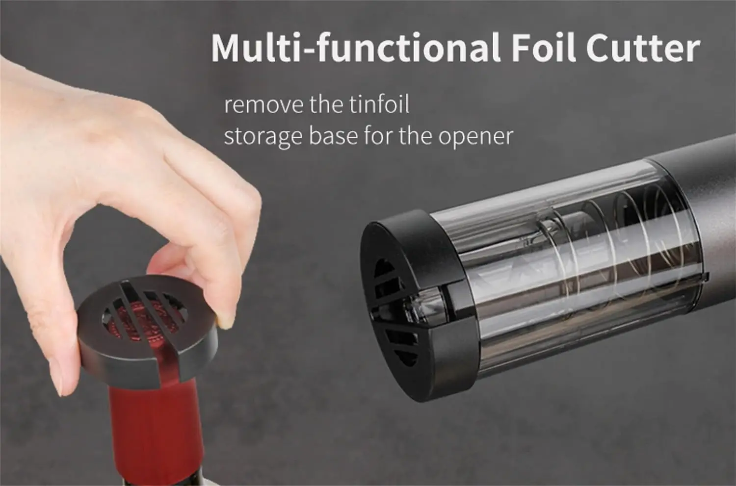 Customised Portable Black Automatic Usb Charging Automatic Electric Wine Bottle Opener Set