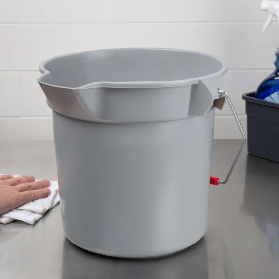 Rubbermaid BRUTE FG296300GRAY коммерческое 10 Qt круглое ведро для очистки серое пластиковое