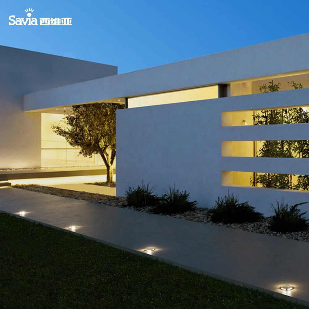 Savia 12V Surface Mounted Luminaire 1W Outdoor Waterproof IP67 Round Aluminum Step stairr Lamp Led Underground Light