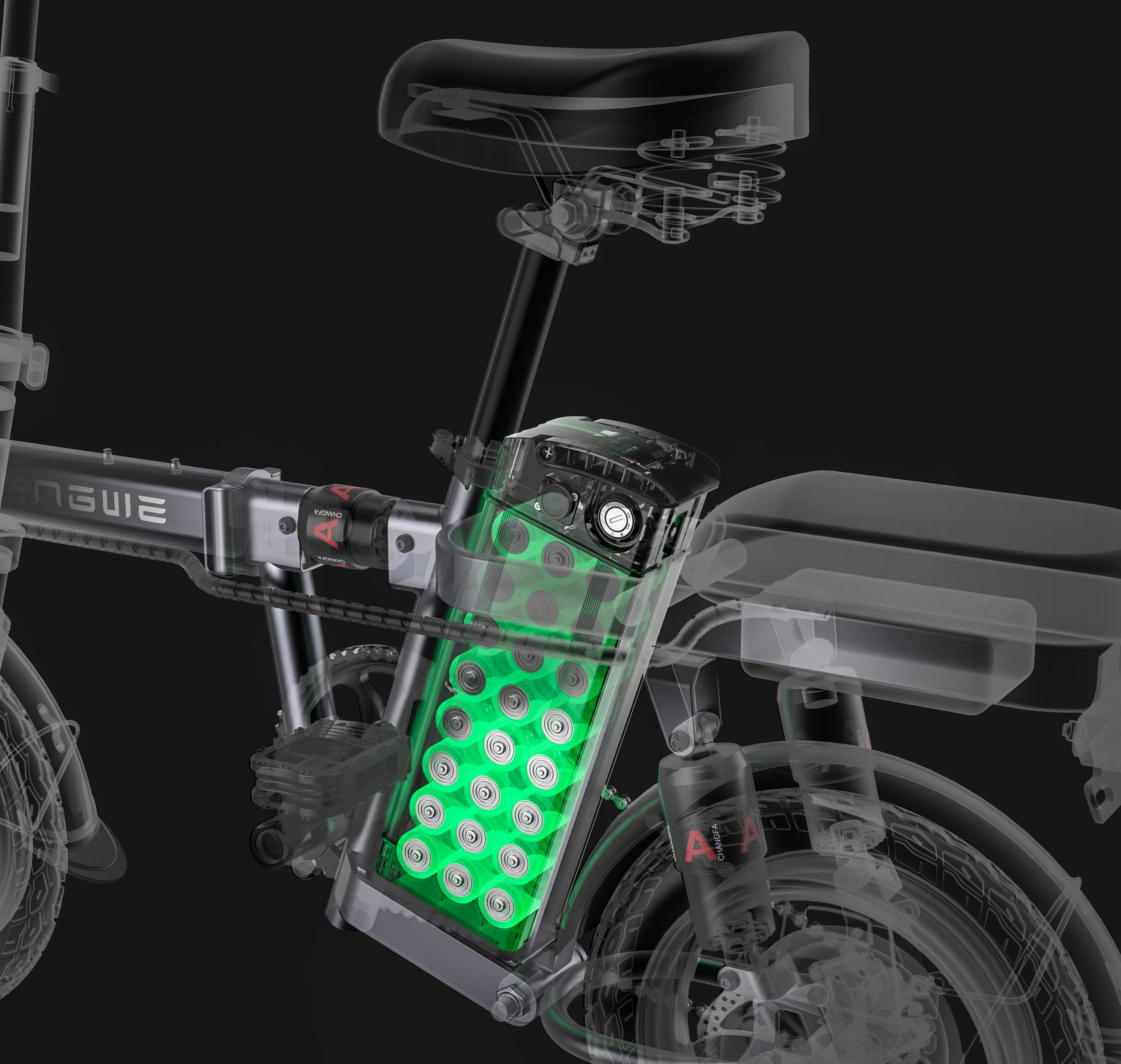 UK Dropshipping 48V10Ah Engwe T14 350W light folding city rode e ebike electric bike bicycle