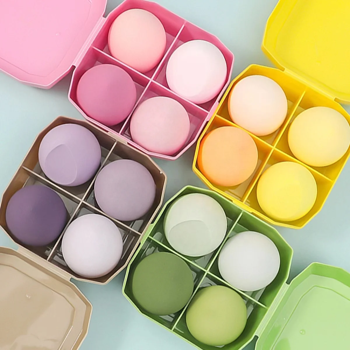 High-End Washable Non-Latex Hydrophilic Ultra Soft Makeup Sponge Blender Puff  in Variety Colors Shapes Face Foundation