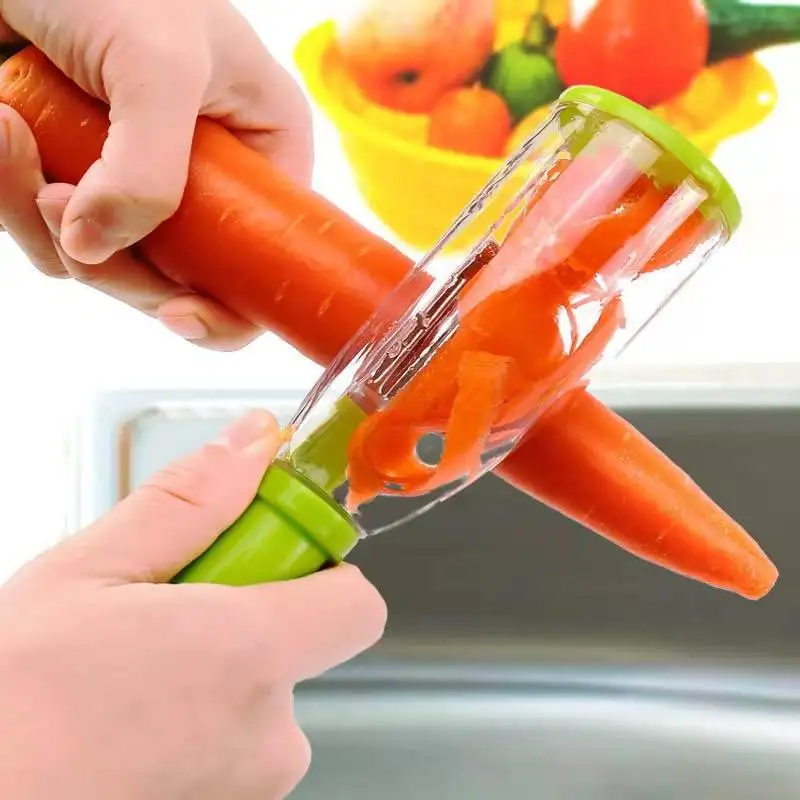 2023 Container Fruits Vegetables Multi-function Stainless Steel Manual  Kitchen Peeler