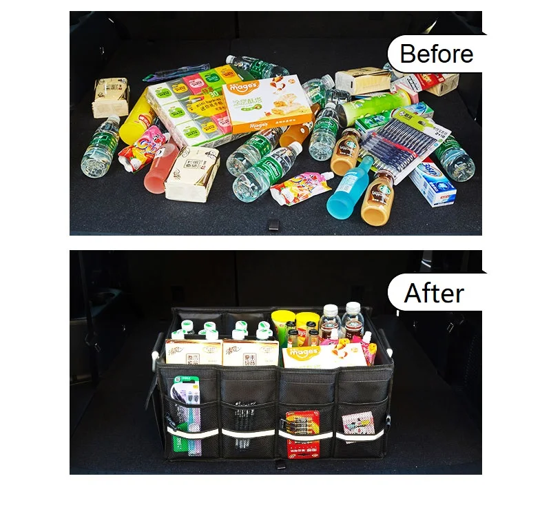 Car Trunk Organizer Foldable Cover Non-Slip Waterproof Bottom Trunk Storage Organizer for SUV Jeep etcs Valuable Car