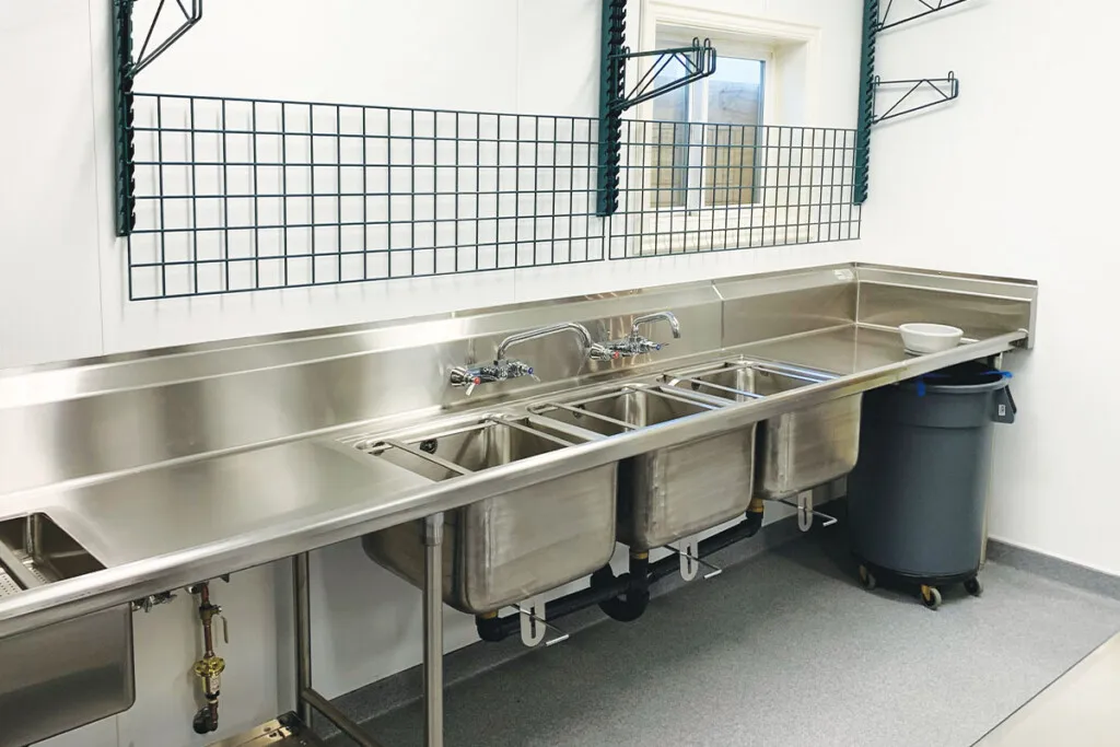 201/304 Stainless Steel Commercial SS Double Sink Stainless Steel Restaurant 2 Compartment Commercial Sink