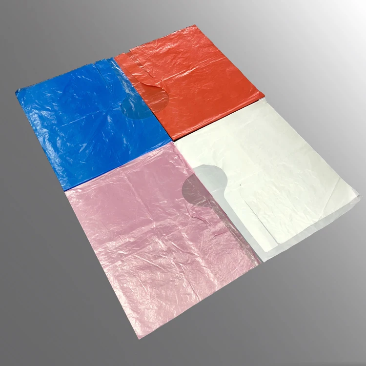 PE disposable cape One size fit most Shoulder Covering common style Clear color Haircut Barber Capes with Designs for Kids