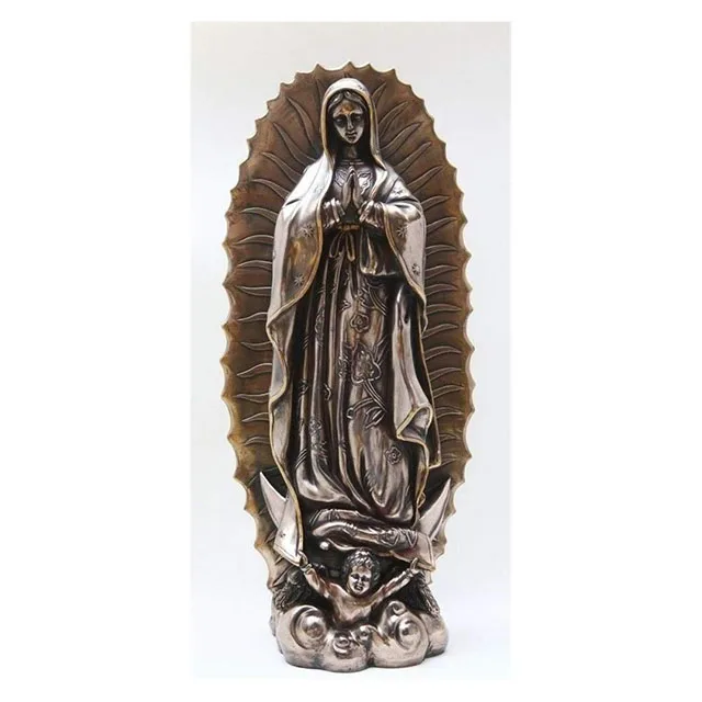 Factory Direct Resin Bronze Guadalupe Virgin Mary Sculpture