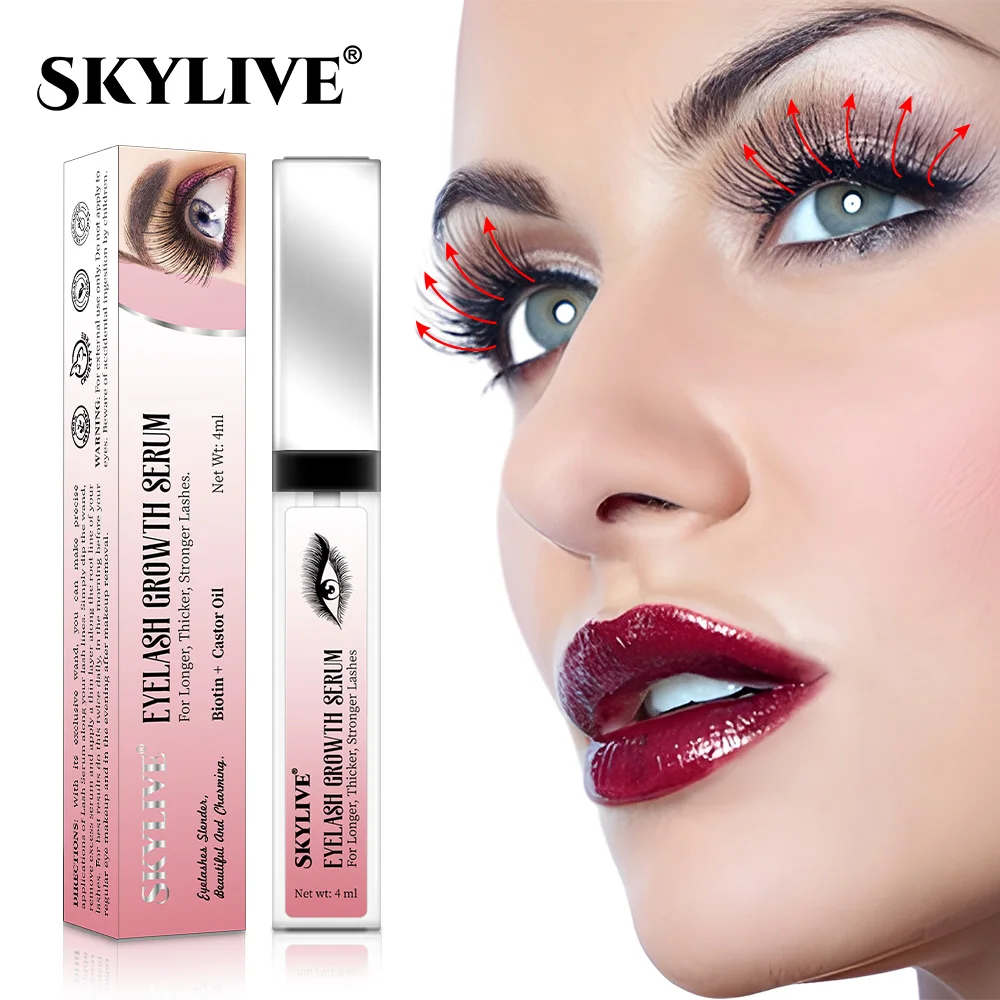 New Trend Natural Prostaglandin Eyelashes Ingredients Bulk Biotin huile de ricin Hydration Eyelash Eye Lash Serum To Grow Lashes