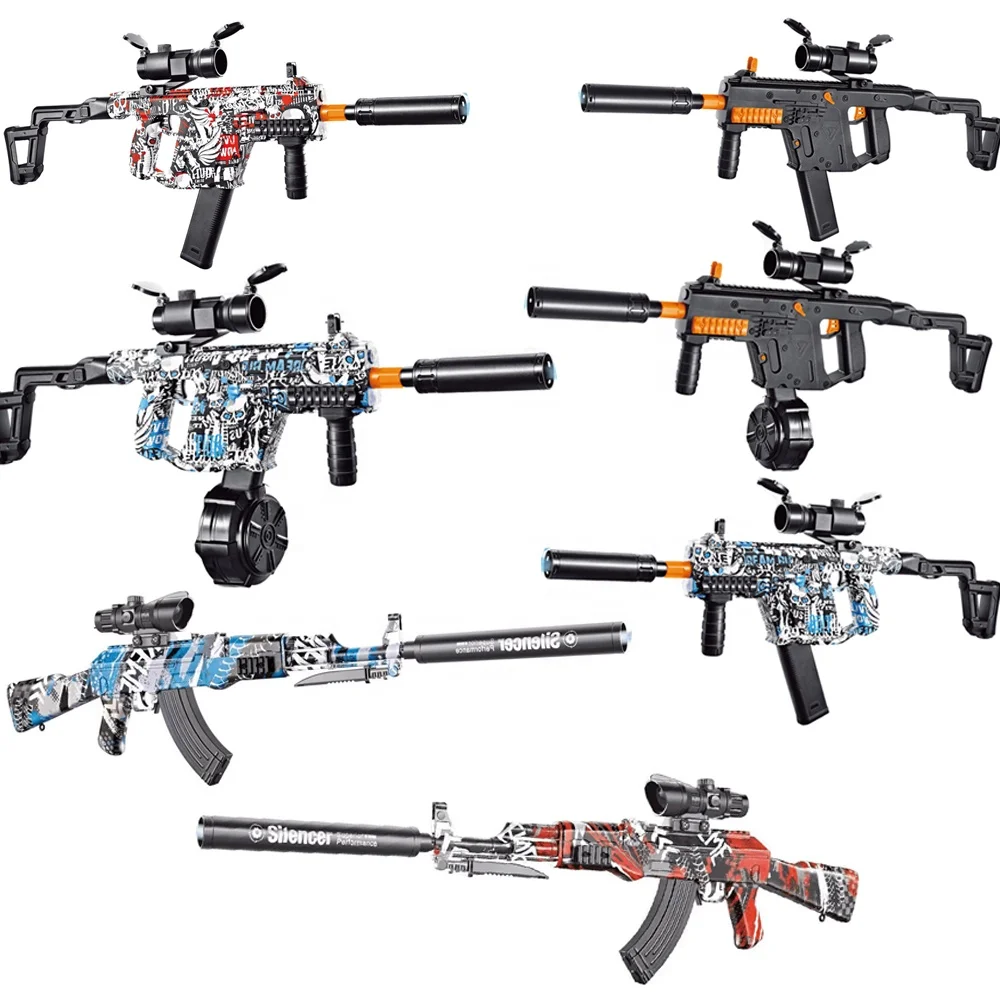 Trending products new arrivals Gatling ak47 Electric Automatic Shoot Splat Splatter Gel Water Ball Blaster armas de jugueteGun