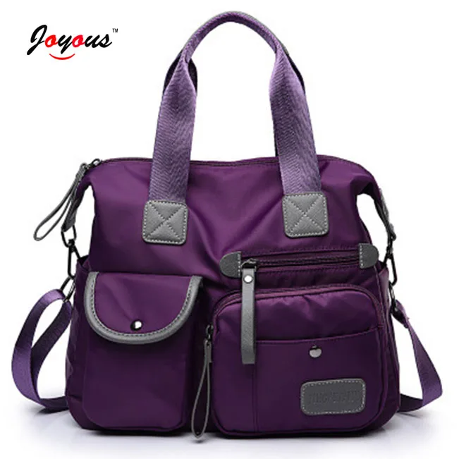 Nylon Handbags Messenger Ladies Shoulder Leather Decorated Portable Travel Woman Bags Fashion Womens Bag