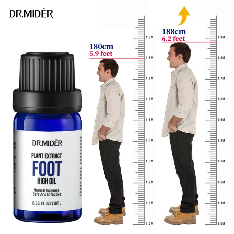 Free Sample Customize label Skin Safe Essential Oil Herbal Extract Foot Massage Grow Taller Height Increase Growth Oil