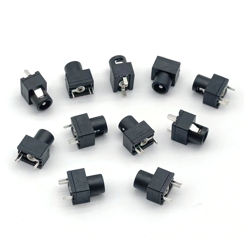 DC-056 DC power socket connector black 1.7mm core 3-pin vertical DC charging socket