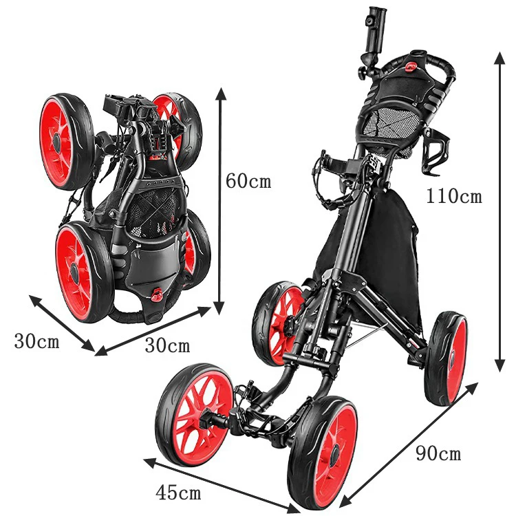 NEW design Golf Push Cart Golf Trolley With Umbrella Holder  Foot Brake Golf Trolley for Sale
