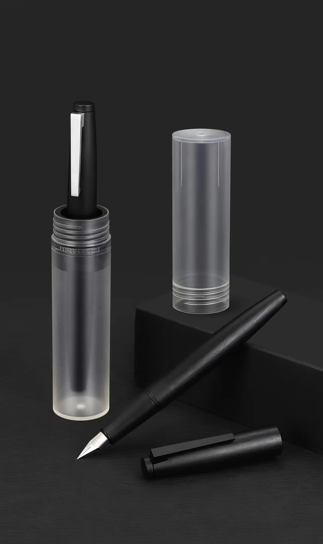 Jinhao 80 series Fiber black vintage premium pen custom office business gift metal smooth writing fountain pen calligraphy