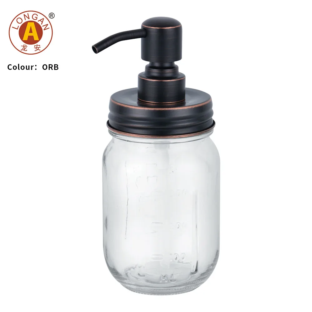 Low Price Empty Glass Mason Jar Soap Pump Pump Lid Glass Mason Jar Wholesale Mason Jar Dispenser Glass With Lotion Pump