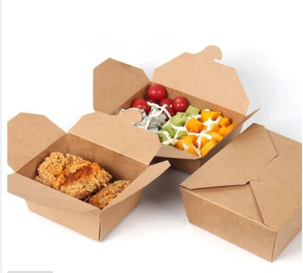  Eco frienfly Custom disposable food paper packaging kraft box