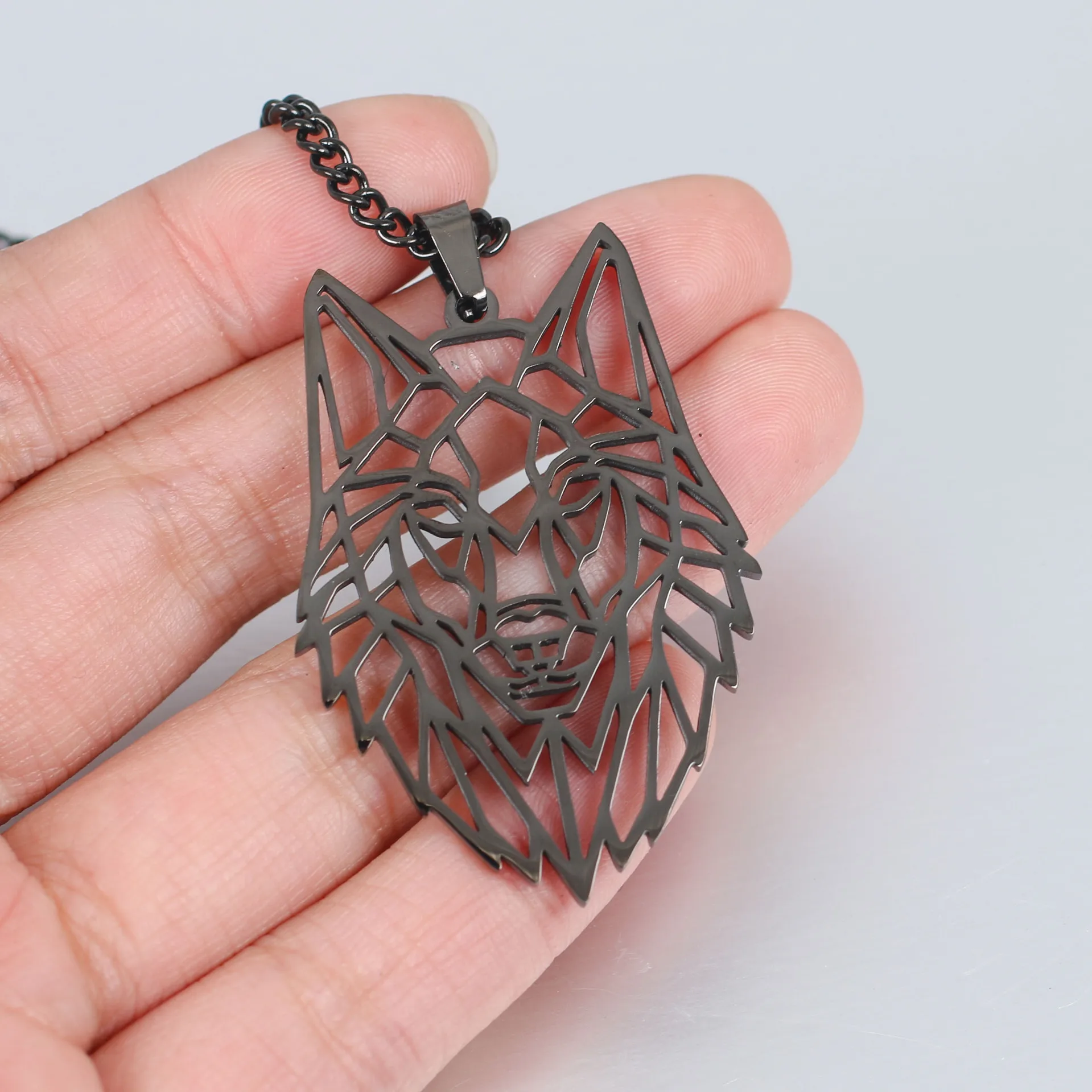Лидер продаж ожерелье из нержавеющей стали с кулоном в виде волка на заказ для мужчин ювелирные изделия цепочке свитера