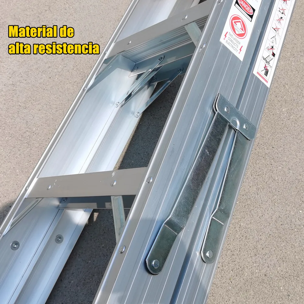 Escalera plegable de aluminio de doble cara 3 4 5 6 7 8 9 10 11 12 pasos