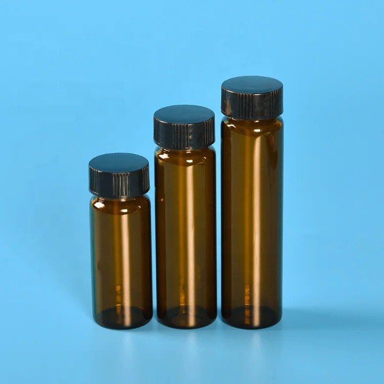 Wholesale price 4ml essential oil amber perfume glass vial with gold cap