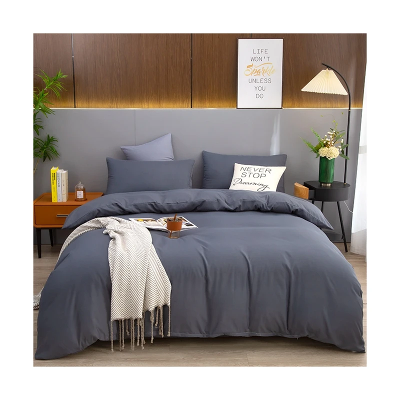 Bedroom Duvet Cover Pillowcase Bedspread Simple Fashion Bed Sheet Set Bed Linens