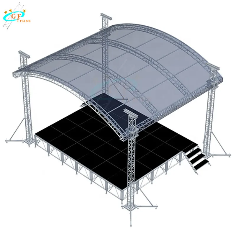 Aluminum Alloy Spigot lighting Truss Display Structure for Event Wedding DJ Performance