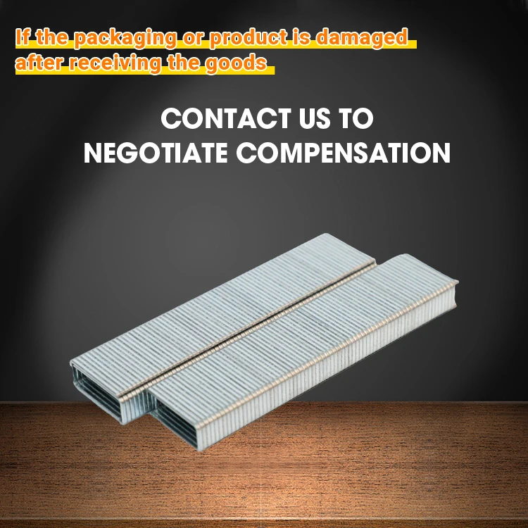 Factory wholesale U pin shape flat 71 series metal furniture staples