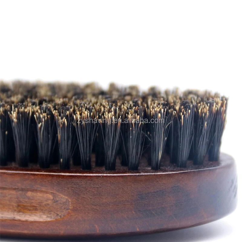Natural 100% Boar Bristle Black Men Wooden Soft Hair Beard Brush