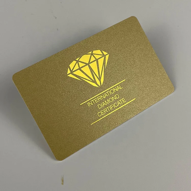 Custom 20PT PVC Gold Card Printing Plastic Membership Card CR80 PVC Golden Card With Gold Foil Printing