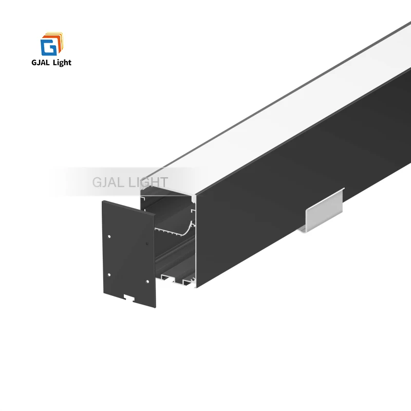 5075 U shape material aluminum lights PC diffuser strip aluminum profile LED lights with endcaps
